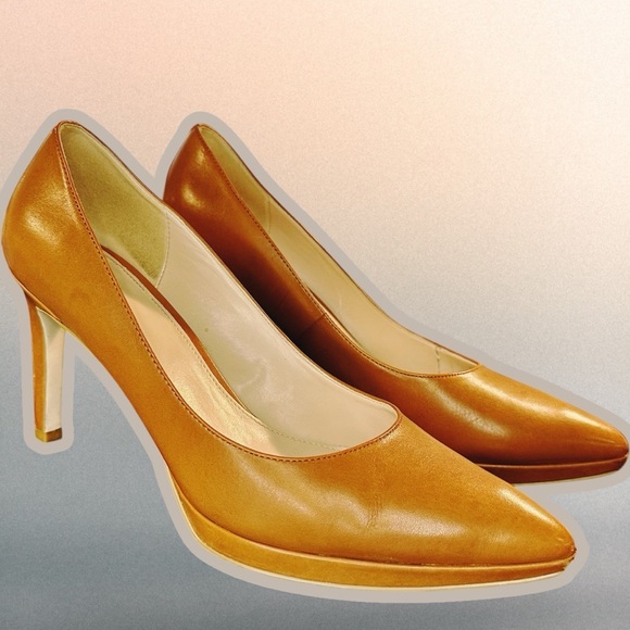 Cole Haan ‘Idala II’ Platform Pumps in “British Tanned Leather” Size 8.5 - Picture 2 of 13